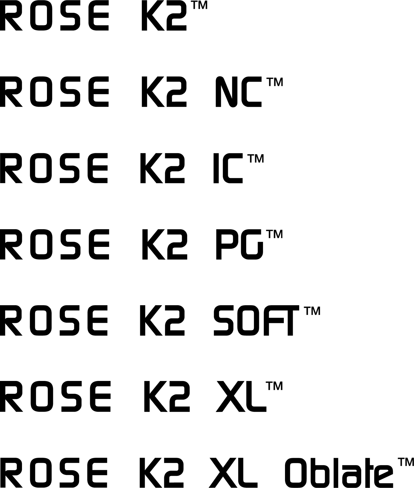 Familia de logotipos ROSE K Familia de logotipos ROSE K